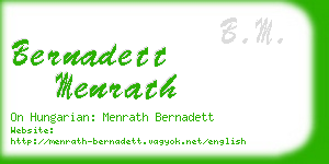 bernadett menrath business card